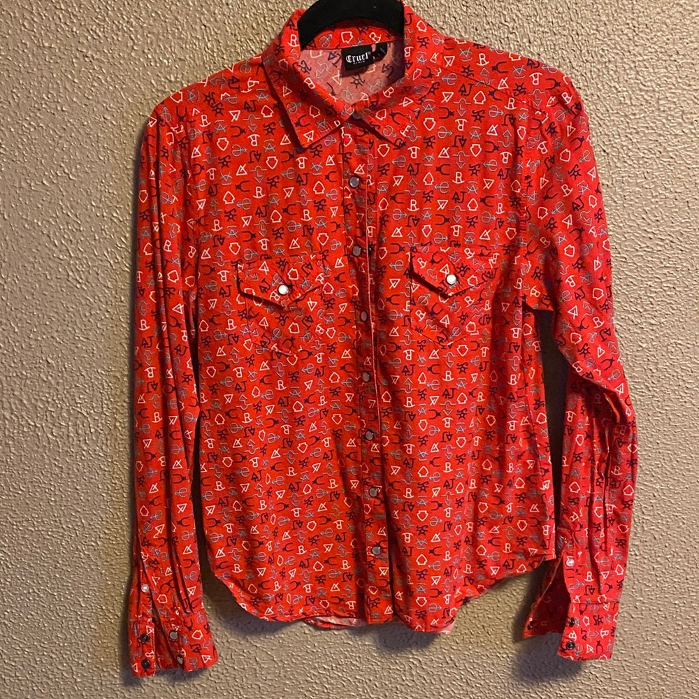 Cruel girl Red Branded Casual Shirt
